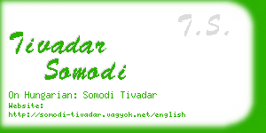 tivadar somodi business card